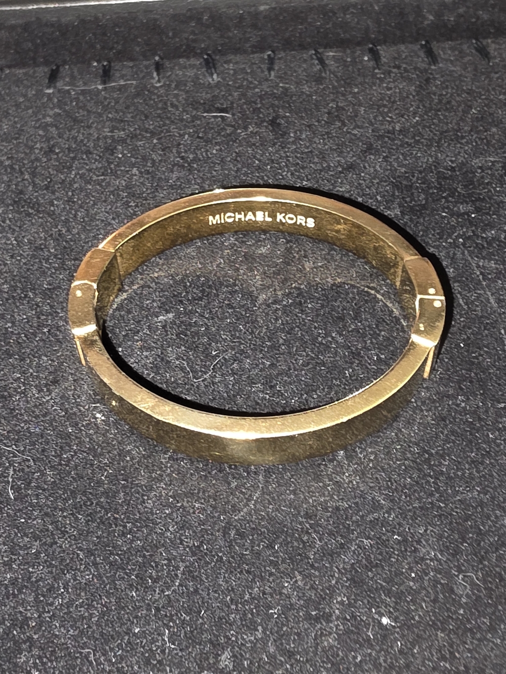 Michael Kors Gold Hinged Cuff Bracelet - Picture 2 of 3